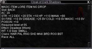 Cloak of Dark Shadows