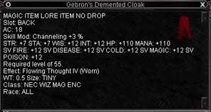 Gebron's Demented Cloak