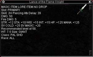 Lance of the Flame Knight