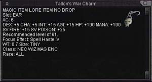 Tallon's War Charm